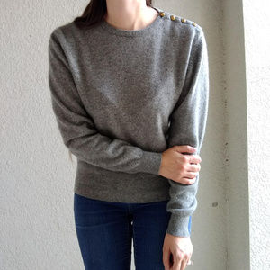 Lord & Taylor Gray 100% Cashmere Sweater